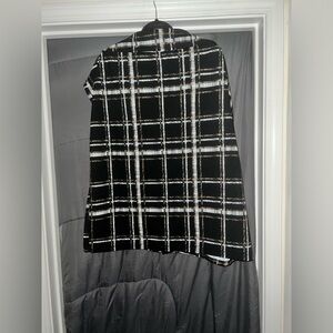 Ashley Stewart Black and White Checkered Pencil Skirt